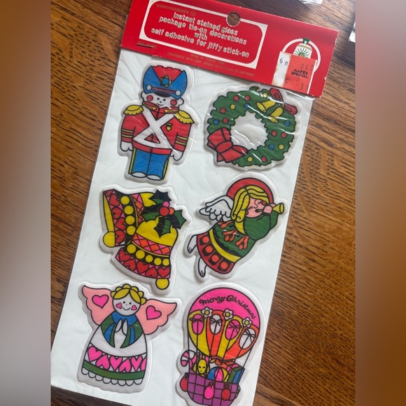 Vintage Puffy Christmas Themed Stickers Set x3 in original packaging - Picture 4 of 5